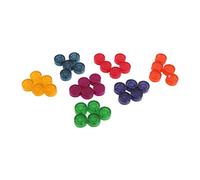 35Pcs Footswitch Topper, Guitar Effect Pedal Button Nail Cap, Multi Color Night Luminous Style, Non Slip with Large Touchable Area, Scratch ABS Material for Guita