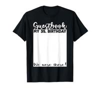 35th Birthday Guest Book Bday Celebrant Guest List Guestbook Camiseta