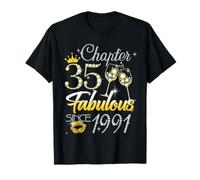 35th Birthday Queen Chapter 35 Fabulous Since 1991 Women Camiseta