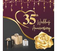 35th Wedding Anniversary Guest Book: Wish Book to collect congratulations, wishes and advices from guests for the couple celebrating their wedding jubilee