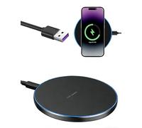 35W Cargador inalámbrico rápido de inducción Compatible con iPhone 16/15/14/13/12/11 Pro MAX, Samsung Galaxy S25 Ultra/S24 Plus/S23 FE, Google Pixel 9/8 Pro, Cargador inalámbrico rápido para