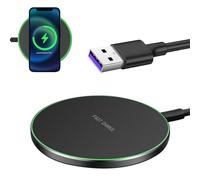 35W Cargador inalámbrico rápido de inducción de Compatible con iPhone 16/15/14/13/12/11 Pro MAX, Samsung Galaxy S25 Ultra/S24 Plus/S23 FE, Google Pixel 9/8 Pro, Cargador inalámbrico rápido para