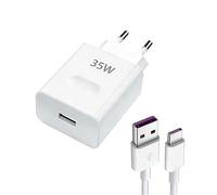 35W USB Cargador Supercharge para Honor 400 Lite 5G Pad X9a X6c X6b X7b | Supercharge 35W Adaptador Portátil con 2m Cable Tipo c para Honor X8a X7a X6a Pad 8 Mate 20 10 P30