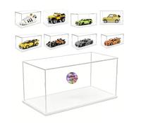 35x15x15 Vitrina Expositora Acrílico para Coche Escala 1/18 Coleccion | para Lego 42138 42161 42122 10271 10282 42151 42153 42165 42169 42173 42184 42204 42196 40499,Base Blanco,Fácil Instalar