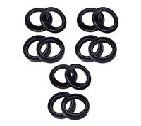 35x48x11 Accesorios de Motocicleta Amortiguador de Horquilla Delantera Cubierta de Polvo de Sello de Aceite for GILERA KZ125 -KK-PAIOLI KZ125K KZ 125 (Color : 6pcs Seal 6pcs Cover)