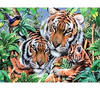35x50cm Grande Diamond Painting Animal Tigre, Pintura Diamante Punto de Cruz Kit Completo, Pintar con Diamantes 5D, Cristal Art Pintura por Numeros Adultos Niños DIY Regalos, Decoración Hogar Z-5403
