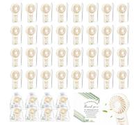 36 abanicos de batería a granel para invitados, mini ventiladores personales de mano para bodas, baby shower, para invitados geniales en interiores y exteriores, fiesta de verano con un letrero de