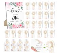 36 abanicos de batería a granel para invitados, mini ventiladores personales de mano para bodas, baby shower, para invitados geniales en interiores y exteriores, fiesta de verano con un letrero de