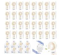 36 abanicos de batería a granel para invitados, mini ventiladores personales de mano para bodas, baby shower, para invitados geniales en interiores y exteriores, fiesta de verano con un letrero de