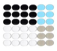 36 almohadillas de gel de silicona para amortiguadores de tambor, amortiguadores de tambor suaves, 4 colores, almohadillas de silencio de tambor para control de tono de batería (blanco transparente,