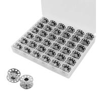36 Bobinas Metal para Máquina Coser, Bobinas de Metal Vacías, Bobinas Metal Universales, Bobinas para Máquina Coser Multifuncionales, Bobinas para Máquina de Coser Duraderas, para Bordar(with Case)