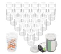 36 cajas de película, latas de película con tapa, latas de película fotográfica, caja de película, lata de plástico, para objetos pequeños como películas fotográficas, tarjetas de cine, tornillos