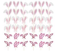 36 Conejos -HR Insertos De Estilo, Insertos De Tarjetas De Dibujos Animados Dulces, Inserciones Creativas Y Divertidas, Decoraciones De Pasteles Y Suministros para Fiestas.