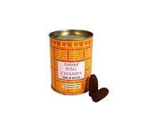 36 Conos de Incienso de Reflujo 20 Minutos Goloka Nag Champa 2 Latas con 18 Conos de Reflujo para Cascada Fuente Apto Uso con incensarios de reflujo GOLOKA Nag Champa 2 (Lata de presentación)