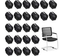 36 cubrepiernas para Silla en Forma de U para Tubos móviles. Protectores de Pata de Silla Antideslizantes de 19 mm para Proteger Suelos, Evitar Arañazos en Muebles,para Hogar y Oficina - Color Negro