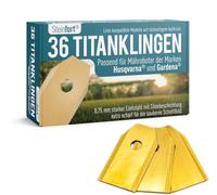 36 cuchillas de repuesto para robot cortacésped Husqvarna® Automower®/Gardena® - Cuchillas de repuesto para robot cortacésped con cuchillas de titanio con tornillos Steinfort