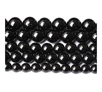 36 cuentas de turmalina negra natural de grado A de 10 mm para hacer joyas, pulseras de cristal, 1 hebra