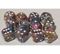 36 Dados Chessex 6 Festive (12 mm) Carrusel/Blanco (Importación USA)