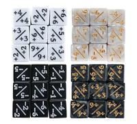 36 dados de contador de lealtad, cubos acrílicos de seis caras, fichas pequeñas, juegos de cartas, accesorios para juegos de mesa de fiesta, dados de seis caras