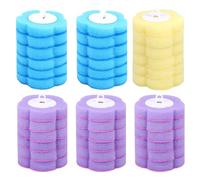 36 Escobilla Baño Desechable Rellenos Escobilla WC Desechable Cabezal de Recambio de Cabezal de Esponja para Lavabo, bañera, Piscina, fregona (Azul/Morado/Amarillo)