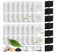 36 filtros para fuente de gato Petlibro Dockstream PLWF005/PLWF105/PLWF115, 18 filtros y 18 esponjas, filtro con carbón activo, hace que el agua sea más limpia y fresca (36)