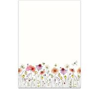 36 hojas de papel reciclado de flores silvestres antiguas, diseño vintage, papel reciclado DIN A4, ideal para invitaciones y cartas vintage
