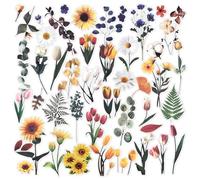 36 hojas de pegatinas de flores Pegatinas de álbum de recortes Pegatinas de decoración Pegatinas de planificador Pegatinas de plantas para álbumes de recortes Diario Artes y manualidades (Bloom)