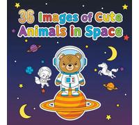 36 images of cute animals in space to color