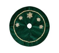 (36 inches, green) Green Velvet Gold Sequin Snowflake Christmas Tree Skirt 24 Inch Holiday Decoration Gift