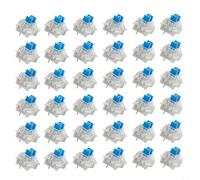 36 interruptores mecánicos de teclado táctil de 3 pines compatibles con teclados estándar para productividad y juegos (azul)