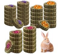 36 juguetes para masticar de conejo, juguete natural Timothy Hay, cobayas, juguete en forma de corazón, cuidado dental, aperitivos molares para conejos, chinchilla, hámster, cobayas (3 tipos)