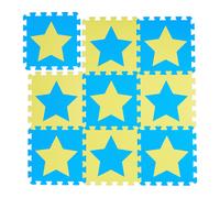 36 losas alfombra puzle bebé estrellas Suelo goma Colchoneta gateo amarillo/azul