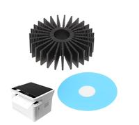 36 mm Heatsink - Aluminum 3.6 cm, Aluminum Printer Cooler, 2 Pack With Tape | Round Stepper Motor Radiator, Efficient Printer Replacement Part, Stable Cooling For Various 3D Printers