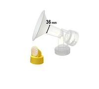 36 mm One-Piece XX-Large Breastshield w/ Valve and Membrane for Medela Breast Pumps; Replacement to Medela PersonalFit 36 mm Breastshield (Medela XXL) and Personal Fit Connector; Made by Maymom