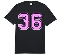 36 Número Treinta y Seis Deportes Varsity College Girl Matching Comfort Colors Adult Heavyweight T-Shirt