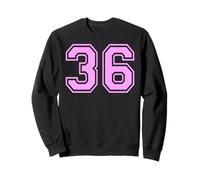 36 Número Treinta y Seis Deportes Varsity College Girl Matching Sudadera