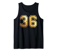 36 Número Treinta y Seis Equipos Deportivos gráfico Varsity Matching Camiseta sin Mangas