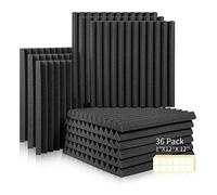 36 paquetes de paneles acusticos 30 x 30 x 2.5cm, aislante acustico para el estudio de grabación insonorizacion acustica pared sonido que reducen el eco de la reverberación para techo en el hogar