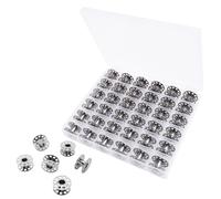 36 PCS Canillas Maquina Coser, Accesorios de Costura, Canillas vacías carrete, Canillas, Compatible con la Mayoría de Máquinas de Coser Estándar, Incluye Caja de Almacenamiento (Metal)