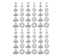 36 Piezas Articulaciones de Plástico, Juego DIY | Seis Tamaños 15 a 40mm, Color Beige, Conexiones Seguras y Móviles para Osos y Proyectos Manuales