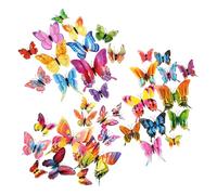 36 Piezas De Calcomanías De Mariposas Tridimensionales, Coles De Mariposas Magnéticas, Pegatinas De Pared De Mariposa De Colores, Decoración De Vacaciones Y Accesorios Fotográficos.