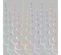 36 piezas de decoración de espirales colgantes de color pastel, decoración de techo en espiral, guirnalda para decoración de techo en espiral, para cumpleaños, boda, baby shower, Pascua, suministros