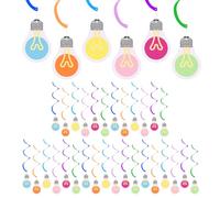 36 piezas de decoraciones luminosas para VBS 2026, bombillas colgantes en espiral para escuela bíblica de vacaciones, iglesia, aula, espirales de papel de Jesús