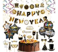 36 piezas Decoracion Nochevieja 2026, Decoración de Fiesta de Nochevieja, Decoración de Año Nuevo 2026, Decoración de fiesta de Año Nuevo 2026, Decoracion Fin de Año 2026, Para Fiestas de Fin de Año