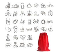 36 Piezas Rompecabezas de Metal, Juegos de Ingenio Rompecabezas Metal Classic Mini IQ Puzzle, Juguetes Inteligencia Educativos Regalo para Adultos Niños Adolescentes