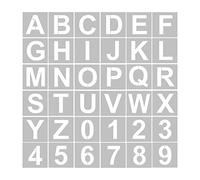 36 plantillas de letras y números de 5 pulgadas, reutilizables, lavables, respetuosas con el medio ambiente, para pintar sobre madera, tela, pared, puerta, decoración del hogar
