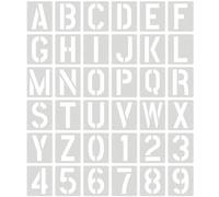 36 plantillas de letras y números PET reutilizables para pintar proyectos de manualidades, arte de pared y decoración del hogar, plantillas de pintura para principiantes para proyectos