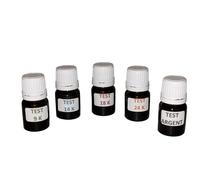 36 € puerto ofrecido Kit 5 prueba joyería probador reactivo oro 9,14,18,24 y plata botellas de espátulas listas para usar sin piedra de toque