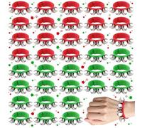 36 Pulseras con cascabeles PLULON, Instrumentos de percusión, Bandas navideñas, cascabeles para Tobillos, Juguetes Musicales rítmicos, decoración para Fiestas navideñas