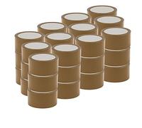 36 rollos de cinta adhesiva silenciosa, 66 m de largo x 48 mm, color marrón